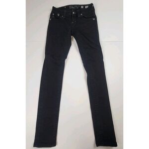Miss Me Jeans Skinny Size 25 Black JY549353 Fleur De Lis Embellished Pockets
